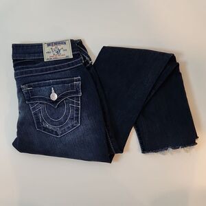 True Religion Jeans Women's Sz 25 Section Skinny Pocket Flap Dark Wash Denim